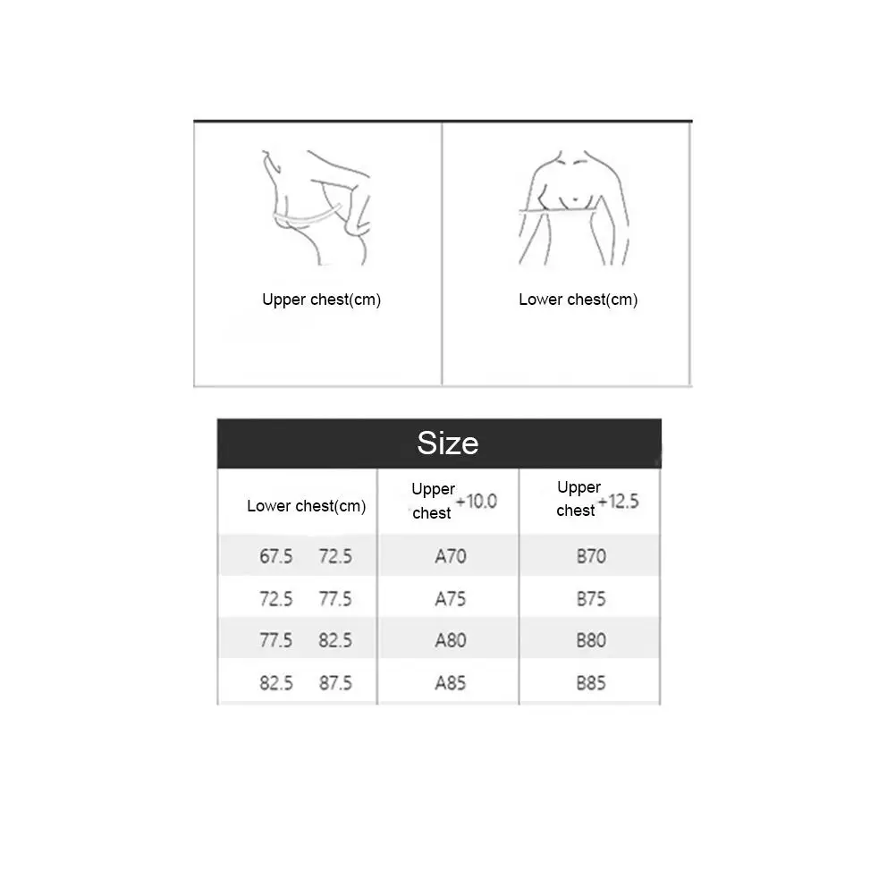 

Women Sexy Solid Color Front Closure Strappy Wireless Padded Push up Thin Bra