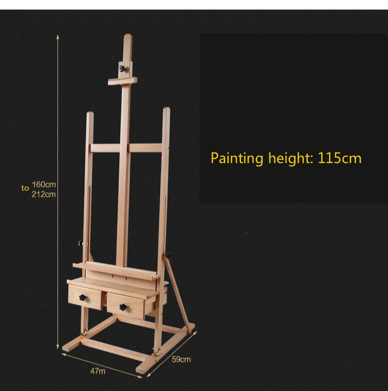 Мольберт с ящиком Chevalet En Bois Artist Oil Акварельная Раскрашенная подставка мольберт Stand Atril Madera художественные принадлежности для художника