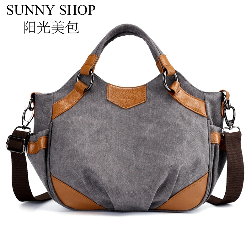 SUNNY SHOP сумка через плечо сумка-тоут Женская Холщовая Сумка большая