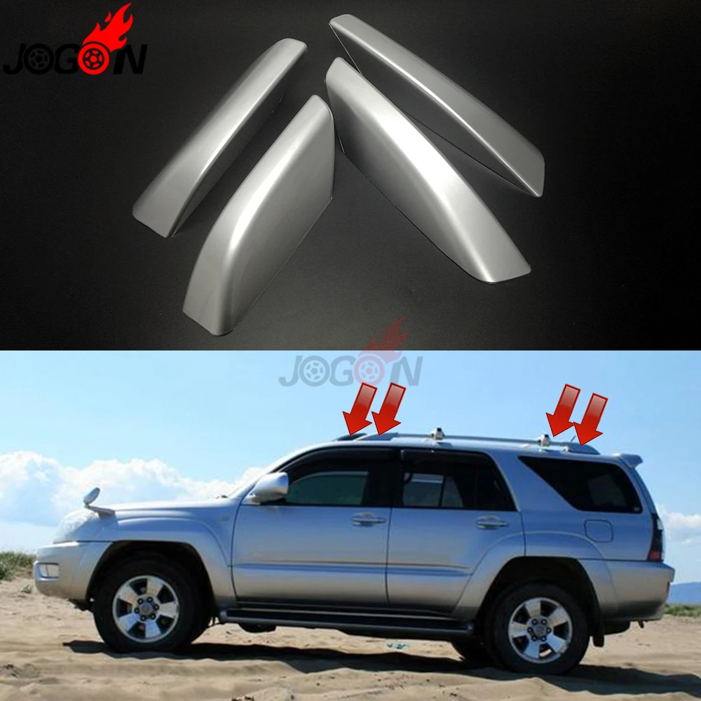 Серебряный чехол для Toyota 4runner N210 2003 2009 Hilux Surf SW4 рейка на крышу наконечник ножку