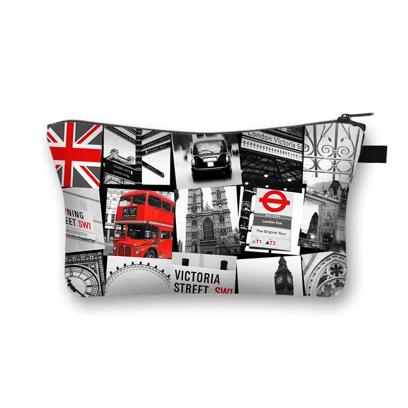

Oil Painting London Landscape Women Makeup Bag Girls Storage Bags Ladies Cosmetic Case Female Make Up Pouches Organizer