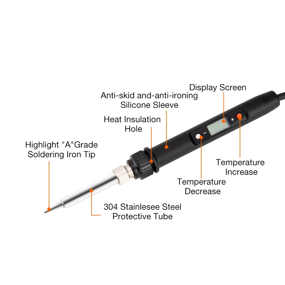 Паяльник Электрический с регулировкой температуры паяльная станция 60 Вт