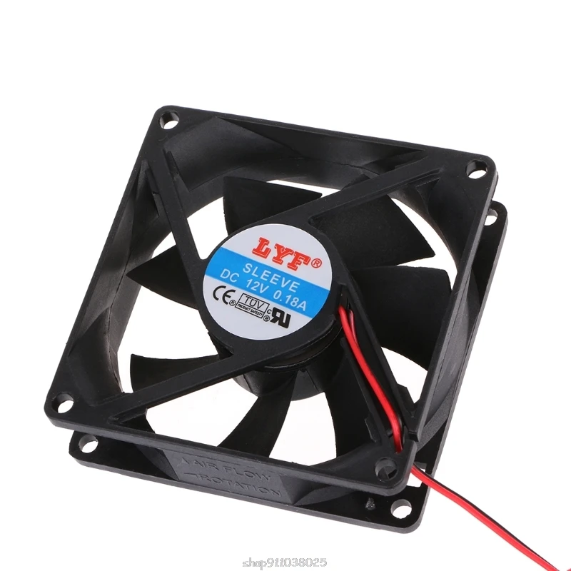 

12V 2-Pin 80x80x25mm PC Computer CPU System Heatsink Brushless Cooling Fan 8025 Ja06 20 Dropship