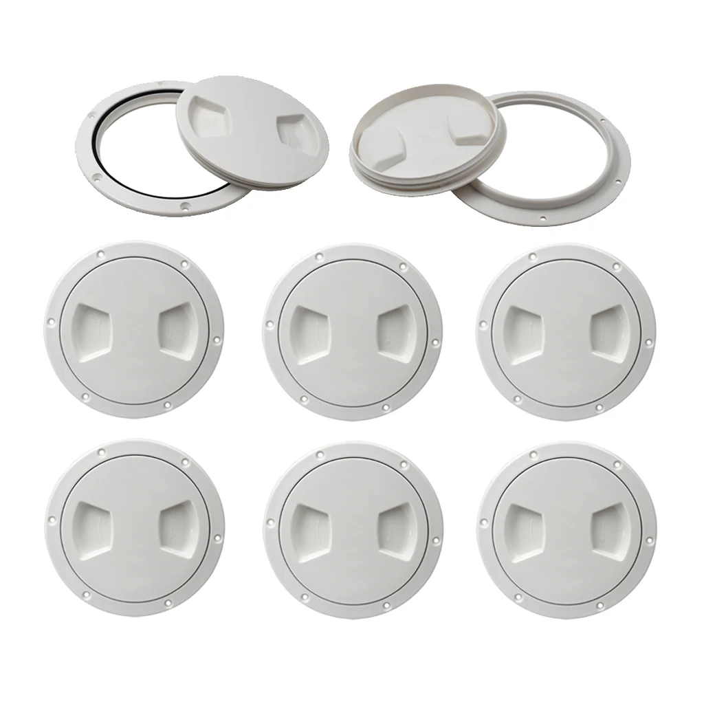 

8-Pack прочный 5-дюймовый морской порт доступа крышка люка поворот вне ПАЛУБА ПЛАСТИНА, ABS пластик