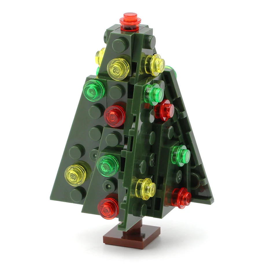 Рождественские ёлочные блоки Санта Снежный дом Цветочное кольцо Гирлянда Набор для моделирования детских игрушек Новогодние подарки для детей
