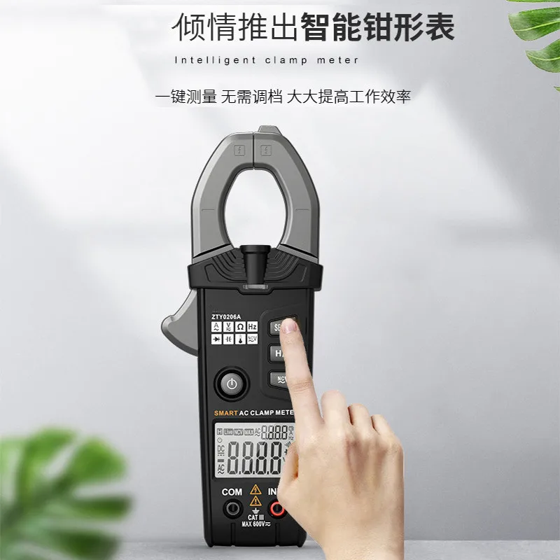 

Цифровой мультиметр-зажим, плоскогубцы, амперметр, автоматический мультиметр, 9999 отсчетов, True RMS AC DC NCV HZ, умный тестер боке