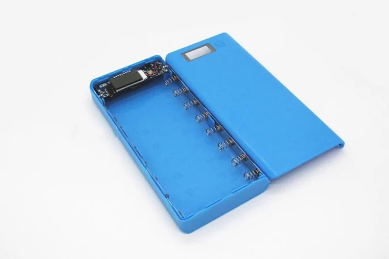 Blue DIY power Bank 18650 чехол для аккумулятора power Bank коробка для хранения батареи блок питания зарядное устройство чехол для iPhone 6 6S Plus Xiaomi - Color: Blue