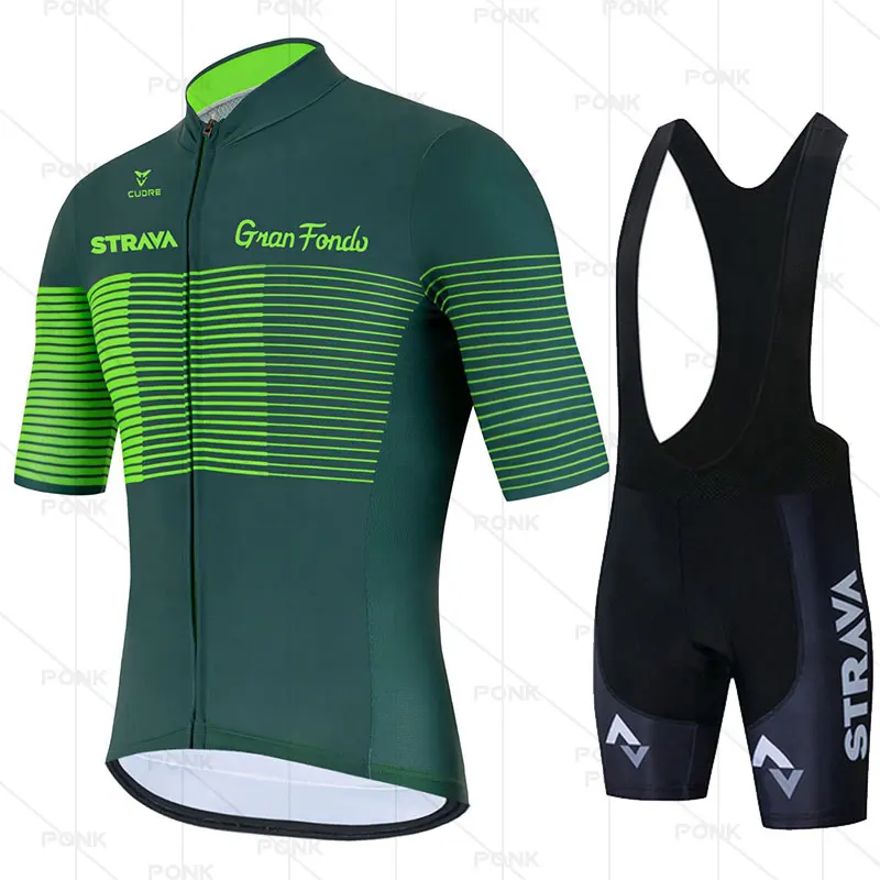 

Трикотажный Мужской комплект для велоспорта STRAVA, комплект с шортами и нагрудником, летний костюм для горного велосипеда, униформа для езды ...