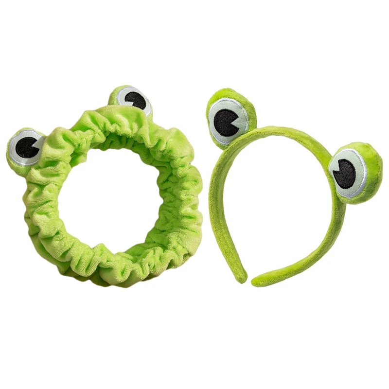 

Women Funny Frog Makeup Headband Wide-brimmed Elastic Hairbands Cute Girls Hairbands Hair Accessories Girls Hairband