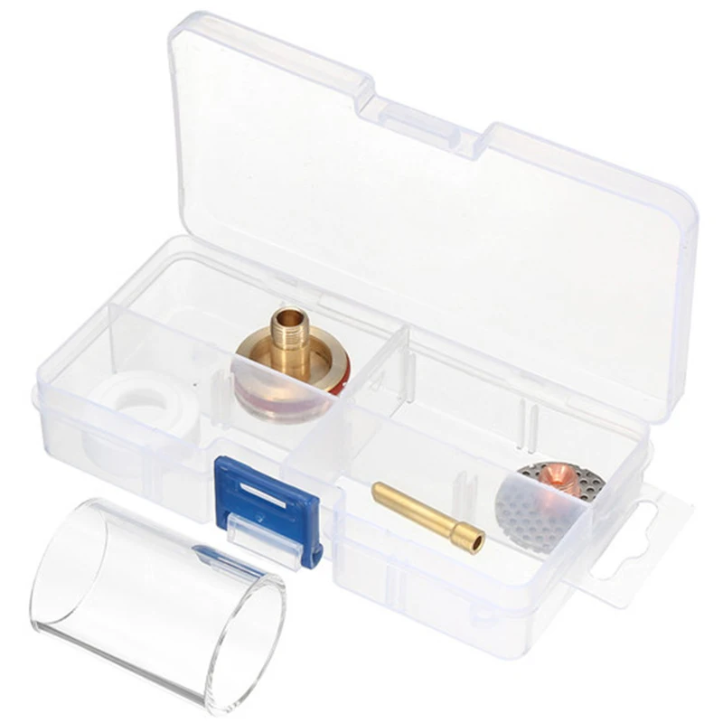 Большая сделка 5 шт. TIG сварочный факел стеклянная чашка шампанского набор сопла