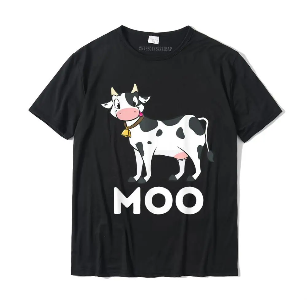 Moo Funny Cow Lover Famer Cattle Ranch Dairy Farming T-Shirt Camisas Cotton Tshirts For Men Hip Hop Tops & Tees Latest Summer