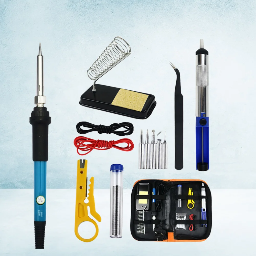 

1 Set of in 1 Electric Soldering Iron Kit Screwdriver Tweezers Tin Wire Desoldering Pump Welding Repair Tools with 220V