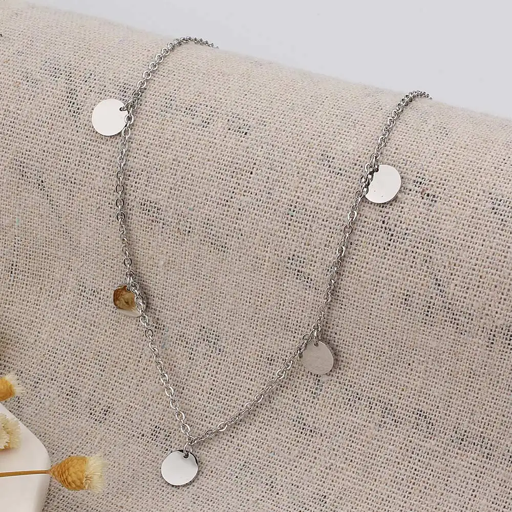 Ожерелье чокер женское из нержавеющей стали с монетами|Колье| |