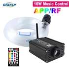 Оптоволоконный светильник для мобильного телефона 16 Вт RGBW потолочный Звездный светильник ing Music control 2 м 5 м смешанный оптоволоконный кабель автомобильный светильник s