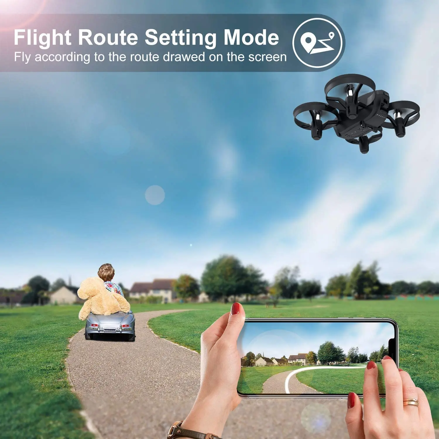 Potensic A20W мини Дрон с камерой в реальном времени FPV 2 4G 6 Axis RC портативный