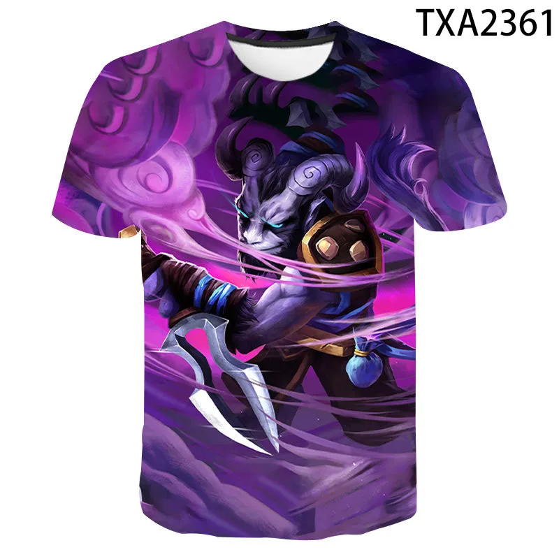 Новая летняя футболка с 3D принтом в стиле Харадзюку Dota 2 для мужчин и женщин