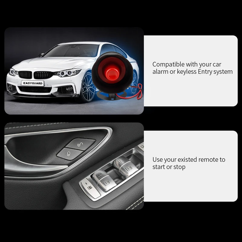Универсальный дистанционный стартер EASYGUARD подходит только для автомобиля с