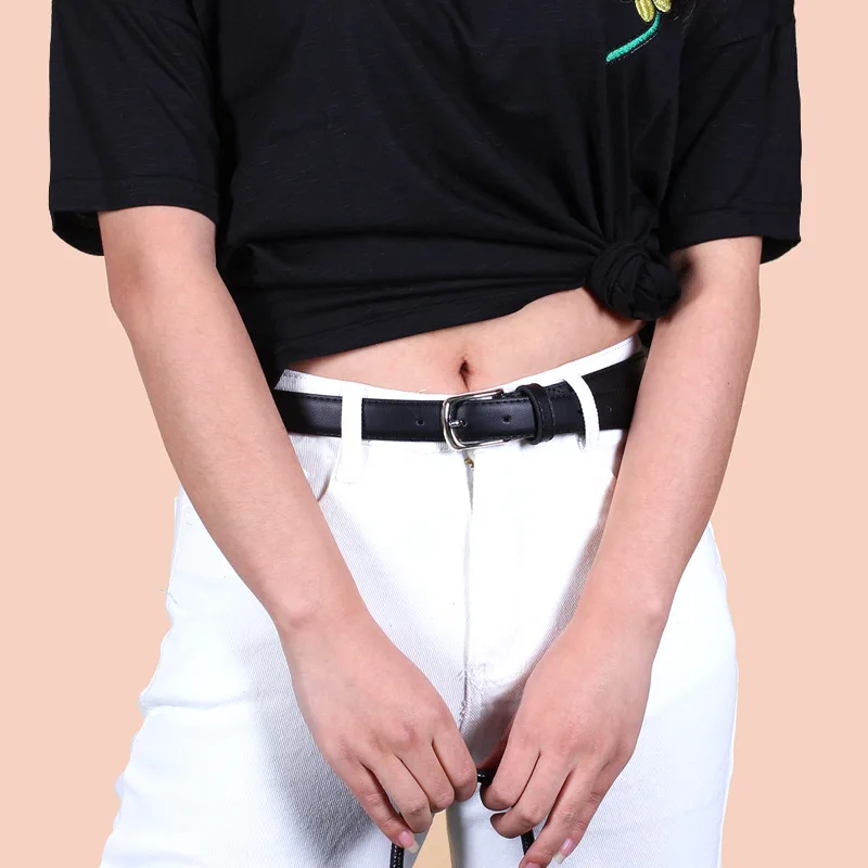 2019 женский ремень из искусственной кожи с круглой металлической пряжкой круглые