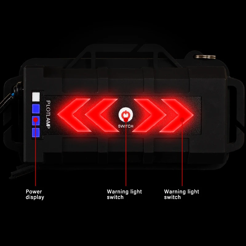 

LED Headlight Outdoor Strong Light Waterproof USB Rechargeable COB Lighting Camping Fishing Light Red Light Warning