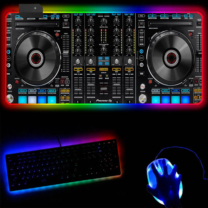 Пользовательские DJ ручной привод светодиодный светильник игровой RGB коврик для