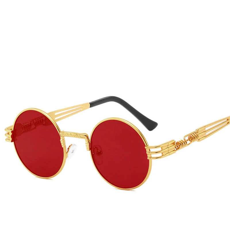 Солнцезащитные очки унисекс металлические винтажные круглые UV400 | Аксессуары для