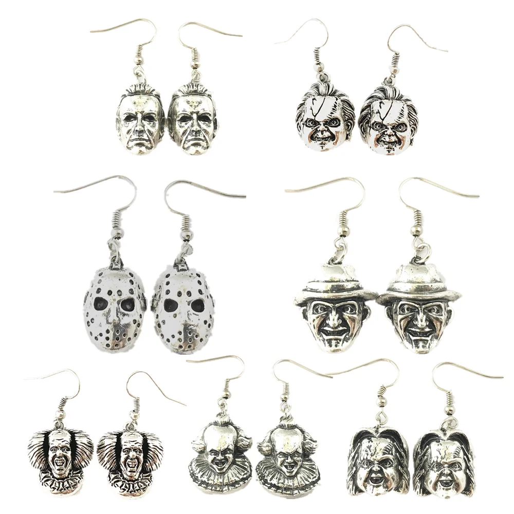 Чаки лицо Stephen Kings Джейсон вурхисс Майкл Майерс крик Фредди Крюгер ужасные серьги