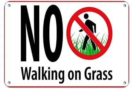 

Crysss Keine Auf Гра Gefahr Zeichen Halten Off Гра 12X8 Zoll Metall