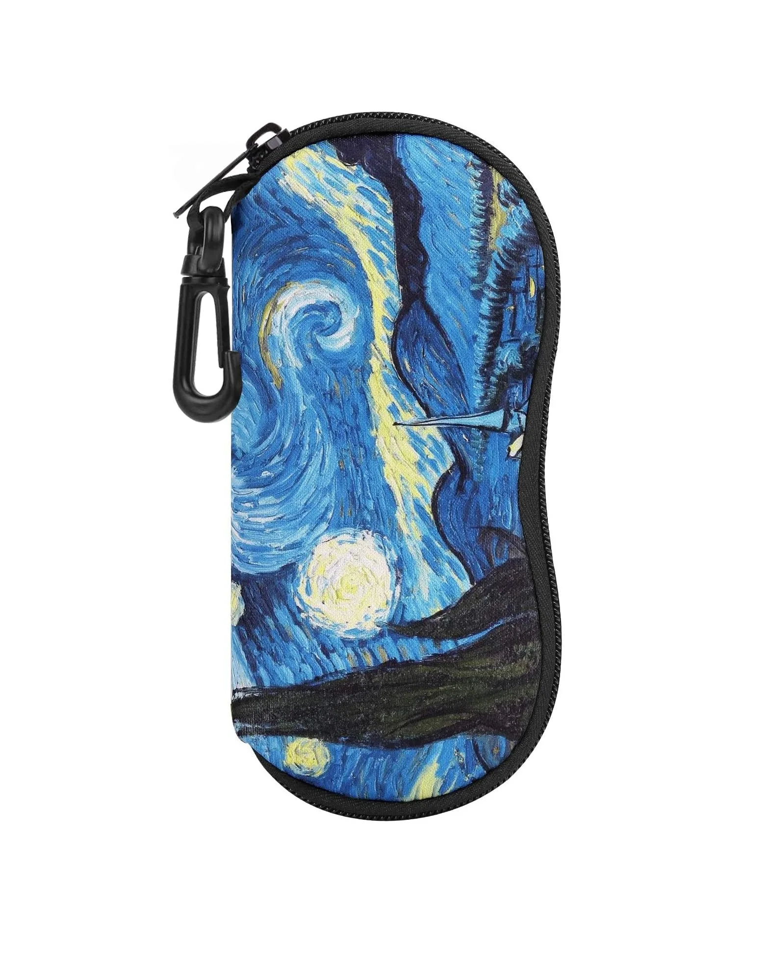 

1pcs 2021 Fashion Zipper Soft Ultra Sunglasses Case Light Neoprene Eyeglass Box Se With Belt Clip For Women Men Outdoor Travel
