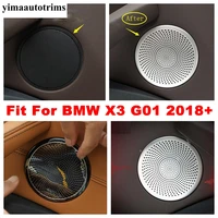 inner door stereo speaker horn audio loudspeaker sound round circle accessories cover trim for bmw x3 g01 2018 2022