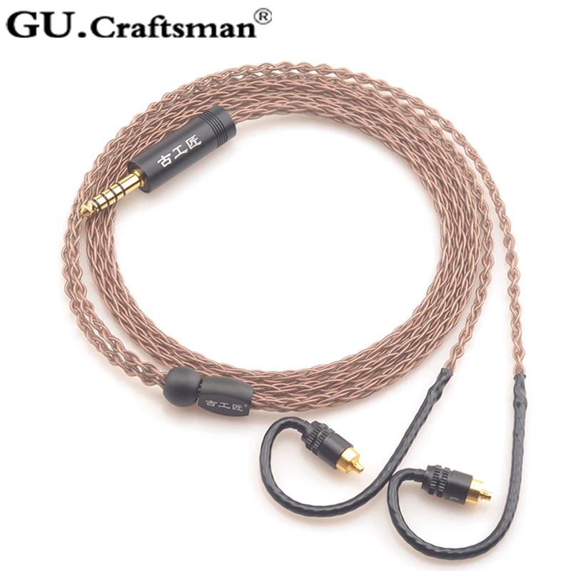 GUcraftsman 8-ядерный OCC медной проволоки для SONY IER-M7 IER-M9 IER-Z1R наушники 2,5 мм 4,4 сбалансированный обновления кабель