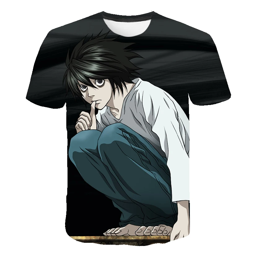 

Death Note 3D Printed T-shirt Anime Harajuku Streetwear Men's Fashion O-neck Short Sleeve Oversized T-shirt Hip Hop T-shirt Top
