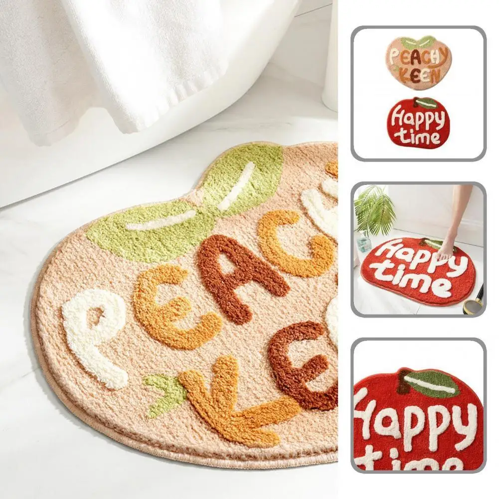 

Portable Excellent Water Absorption Shower Mat Decor 2 Colors Shower Mat Non-slip for Toilet