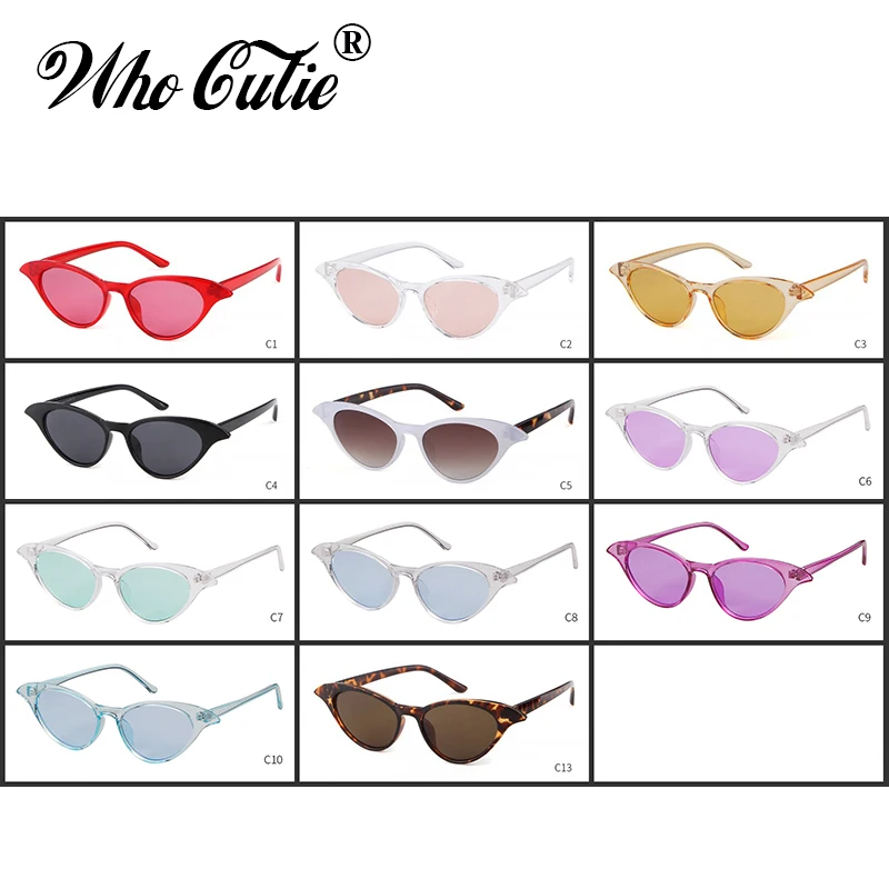 Женские солнцезащитные очки кошачий глаз WHO CUTIE коллекция 2019 года брендовые