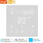 Умный термостат Tuya, Wi-Fi контроллер температуры для напольноговодяного отопленияводяного газового котла, для Google AssistantAlexa