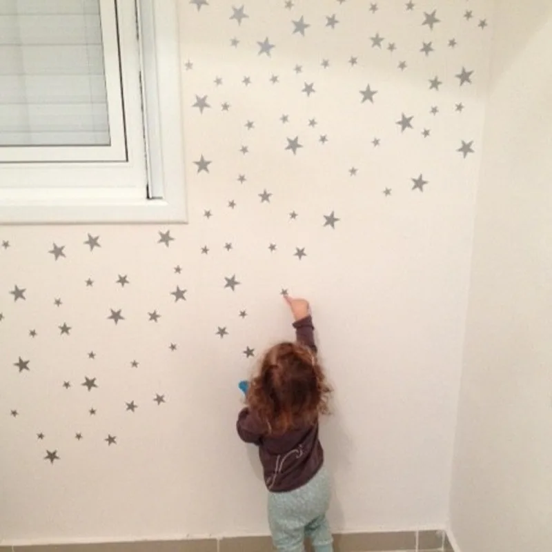 55 разных размеров наклейки на стену со звездами детская наклейка художественные