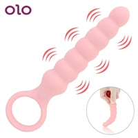 olo 10 frequency prostate stimulator butt plug anal plug massager sex toy for women men pull ring anal beads vibrator sex shop