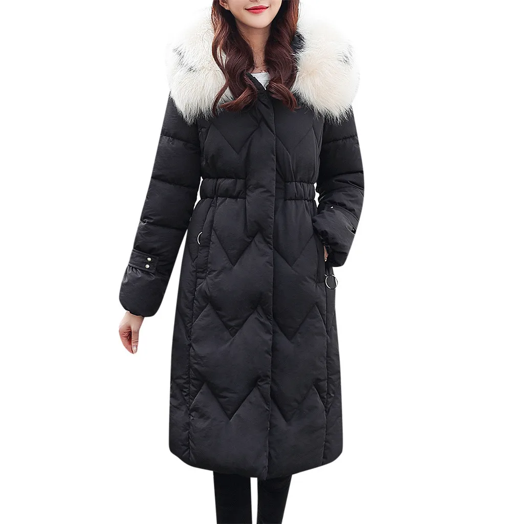 HSU Женская модная верхняя одежда Длинные куртки с хлопковой подкладкой пальто
