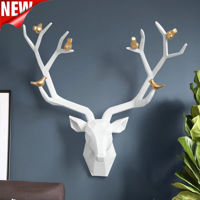 Объемная объемная голова оленя из смолы настенный Декор для дома аксессуары