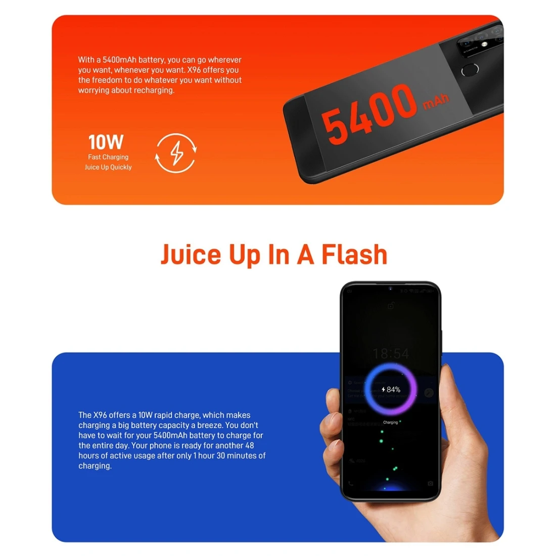 DOOGEE X96 смартфон с четырёхъядерным процессором ОЗУ 2 Гб ПЗУ 32 ГБ 5400 мАч Android 11