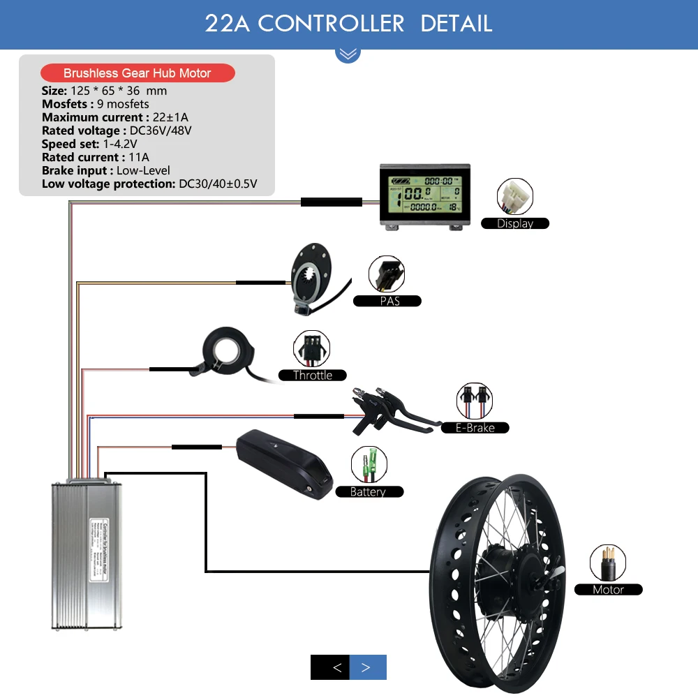 Verkaufen Elektrische Fahrrad 48V 500W Vorne Hub Motor Fett Bike Kit 20'' 26'' 4,0 Dropout 135-142mm Für Ebike Schnee Bike Conversion Kit