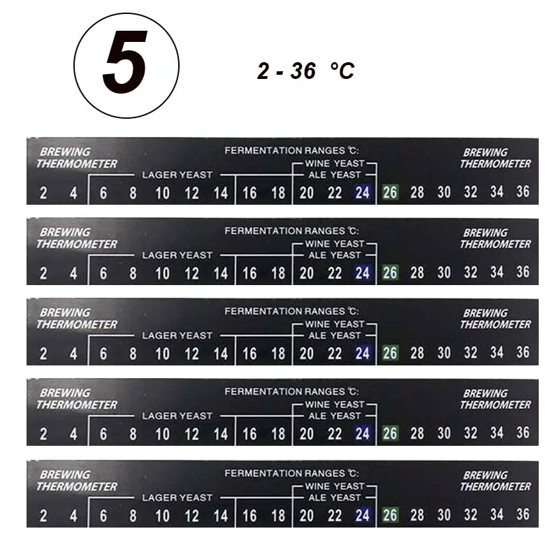 

Stick On Brewing Thermometer Strip Adhesive Temperature Display Sticker For Carboys Buckets Fermentors Homebrew Fermenting