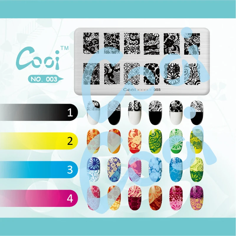 Шаблоны из нержавеющей стали для ногтевого дизайна пластины штамповки ногтей