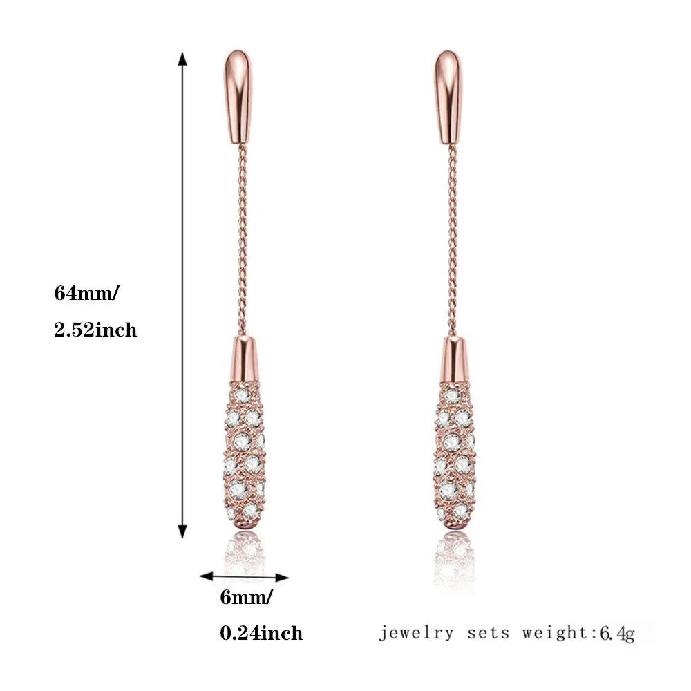 

2020 New Hot Style Earrings Female Fashion And Elegant Long Drop-shaped Alloy Earrings For Teens