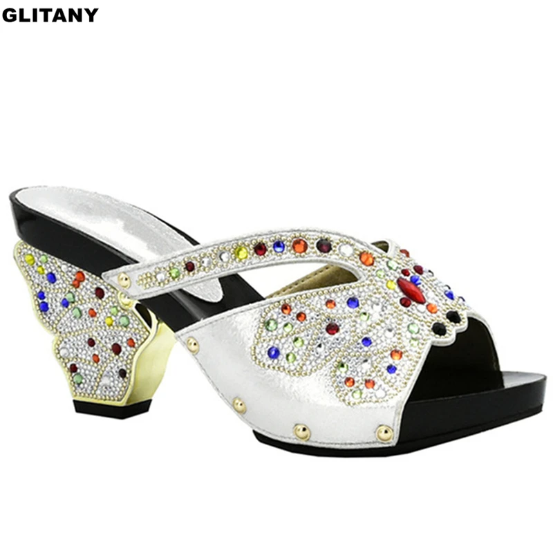 

New Arruval Sexy Ladies Shoes Party Wedding Shoes Decorated with Rhinestone Elegant Slip on Women Lady Pumps Shoes