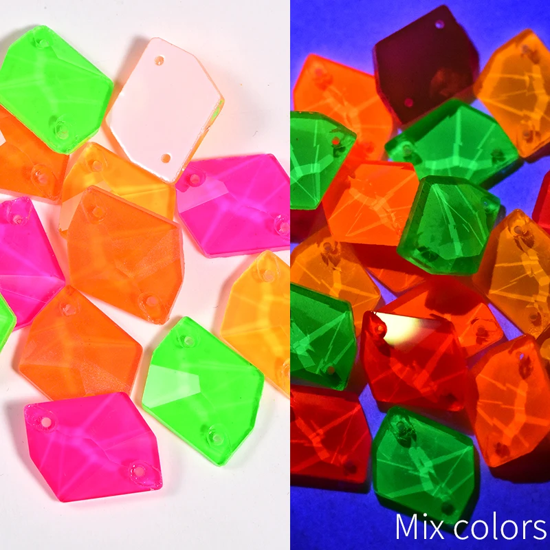 Космические светильник ые стразы Пришивные неоновые Стразы с плоской задней