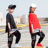 girls boys hip hop ballroom dancing costumes for kids jazz dance costumes t shirt short pant child party show stage wear outfits