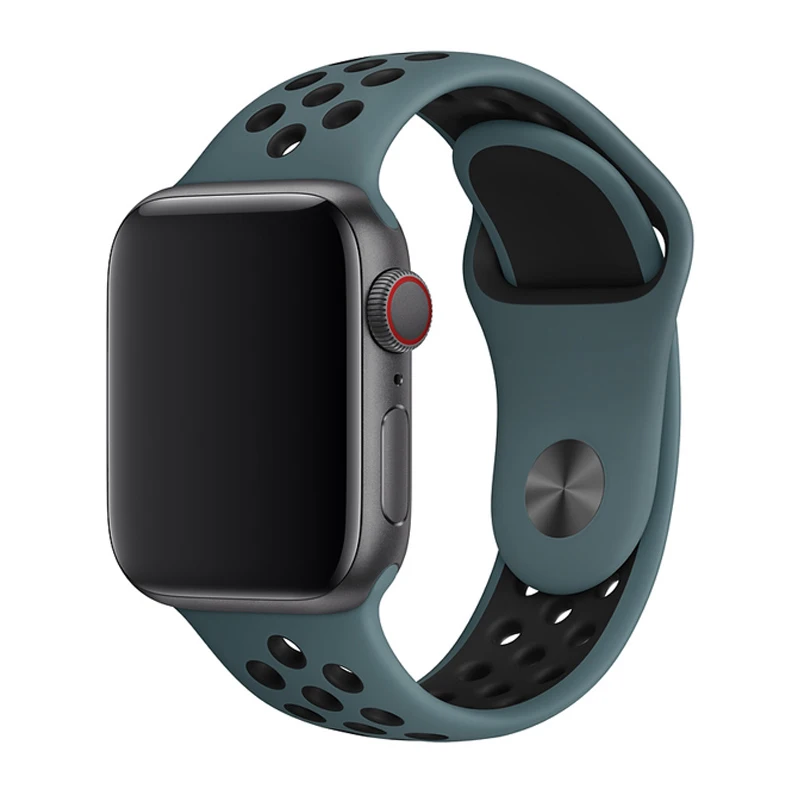 Celestial Teal Black Ремешок для apple watch 42 мм 38 мм силиконовый браслет correa iwatch 5 4 3 2 44 мм 40 мм спортивный браслет pulseira apple watch 4 аксессуары - Цвет ремешка: Celestial Teal Black