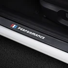 4 шт. порога углеродного волокна Защитный Стикеры кожаные туфли Мужская Стикеры для BMW E46 E36 E60 F30 E53 E30 E92 E87 E34 F10 E90 F30