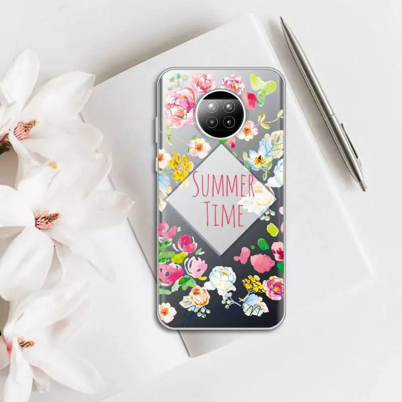 

Palm Leaf Banana Leaf Flower Phone Case Transparent for Xiaomi mi Redmi note 10 t 8 9 pro lite 11 Samsung S 8 9 10 20