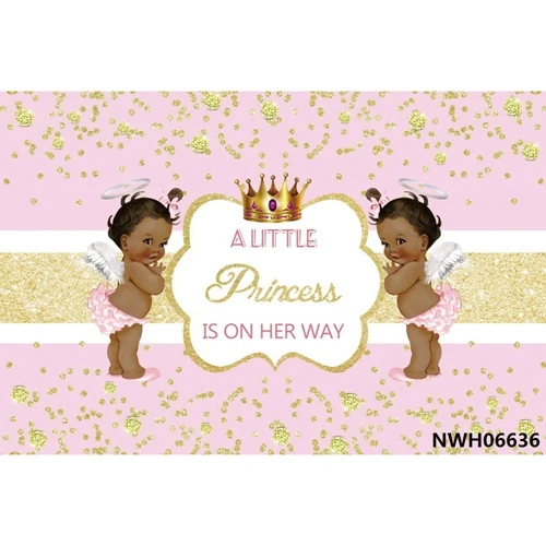 Yeele Baby 1st Birthday Backdrop Girl Princess Baby Shower Золотая Корона розовая пользовательская фотография Виниловый фон для фотостудии - Цвет: NWH06636